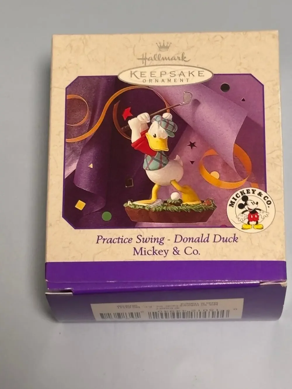 Hallmark Keepsake Ornament Practice Swing Donald Duck Mickey and Co 1998